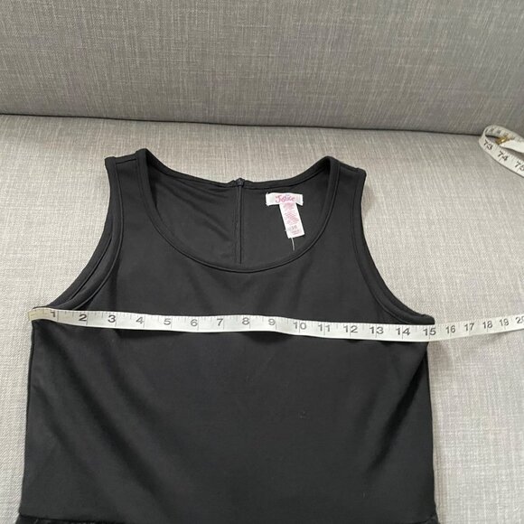 NWT Justice Black Sleeveless Sequin Dress Youth Girl's Size 16 Stretch Classic - Picture 7 of 9